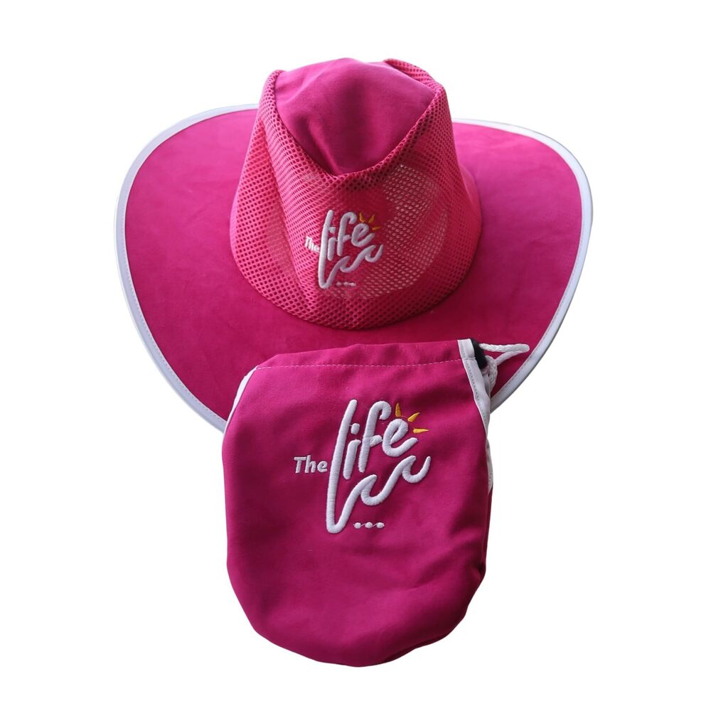 3934 The Life Western Cowboy Hat, Pink Suede, with Travel Storage Bag